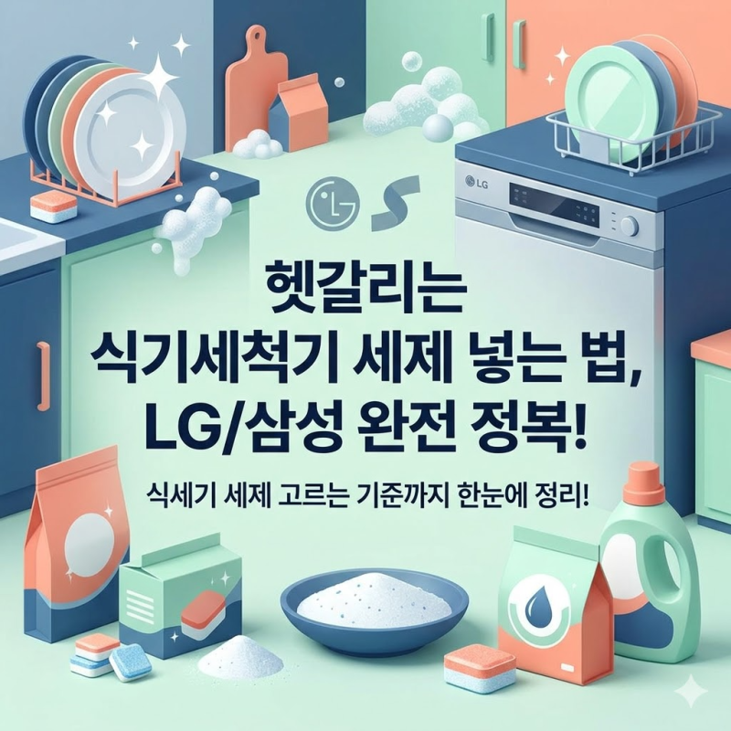 LG 삼성 식기세척기 세제 넣는법 엘지 식세기세제 추천