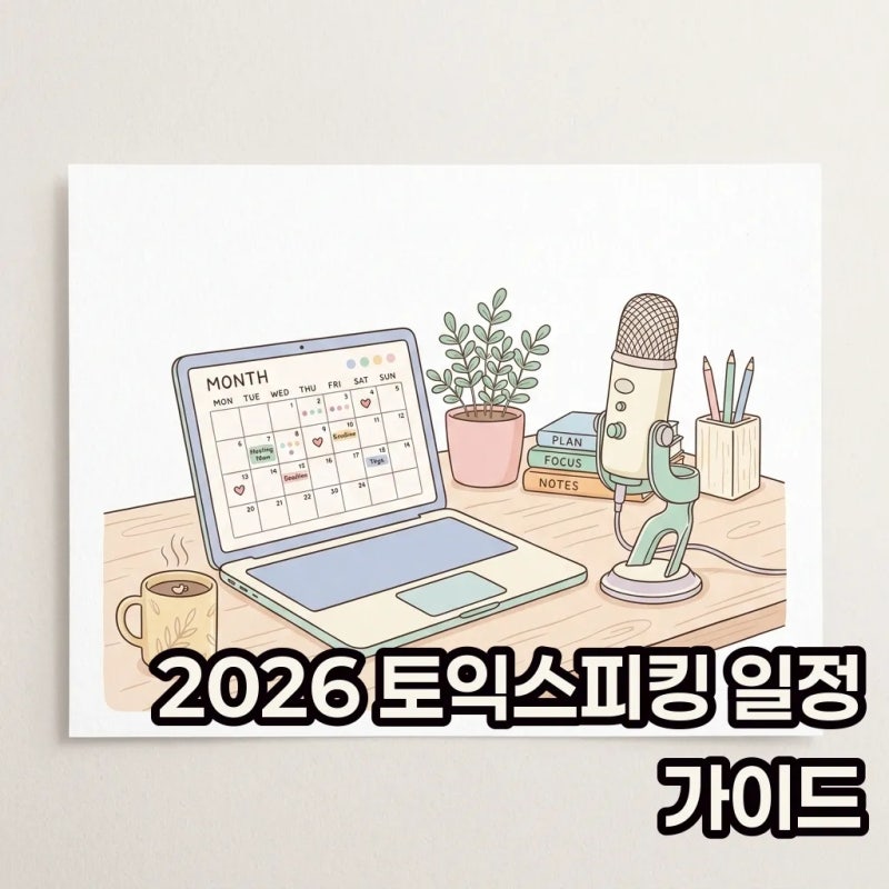 2026 토익스피킹 시험일정 및 접수방법 안내 응시료 지원 혜택 총정리