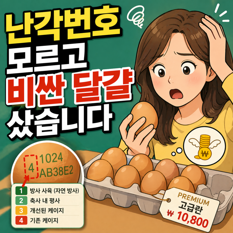 이경실 달걀 논란, 난각번호 모르고 비싼 달걀 샀습니다