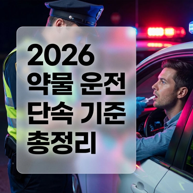 약물 운전 단속 기준, 감기약 먹고 운전 안 될 때 대처법 및 처벌 규정 (2026 최신)