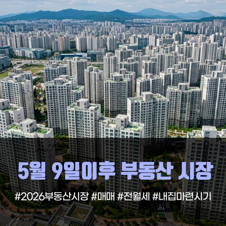  나는 지금 전세 계속 살아야 할까, 5월 9일 이후 부동산 시장