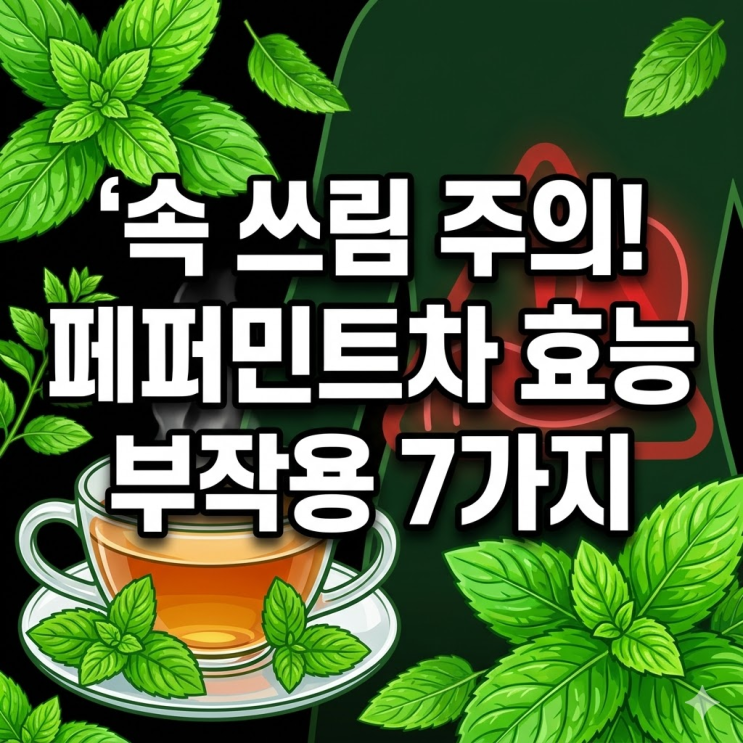  페퍼민트차 효능 부작용 | 잘못먹으면 오히려 속이 더 쓰림