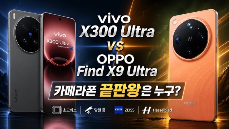 vivo X300 Ultra vs OPPO Find X9 Ultra 비교, 카메라폰 끝판왕은 누구?