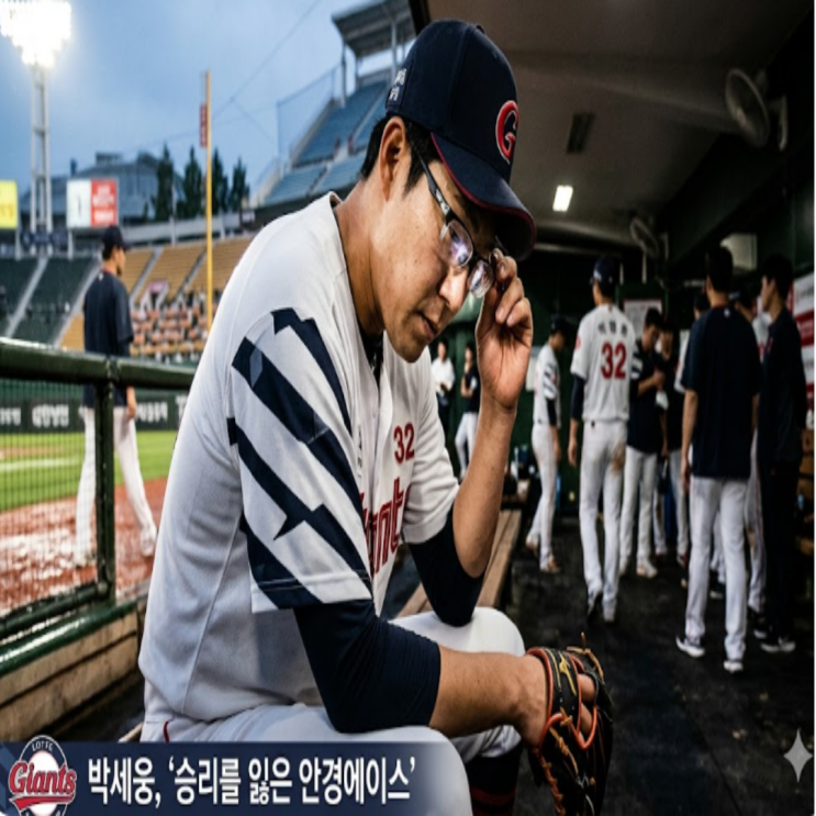 승리를 잊은 박세웅!! 작년 8월 이후 8개월째 승리 소식 전무!! 올시즌 타선 도움도 없고, 수비 실책 등으로 승리여신은 박세웅을 외면하는 중!! 유인구위주 피칭으로 5무원 모드