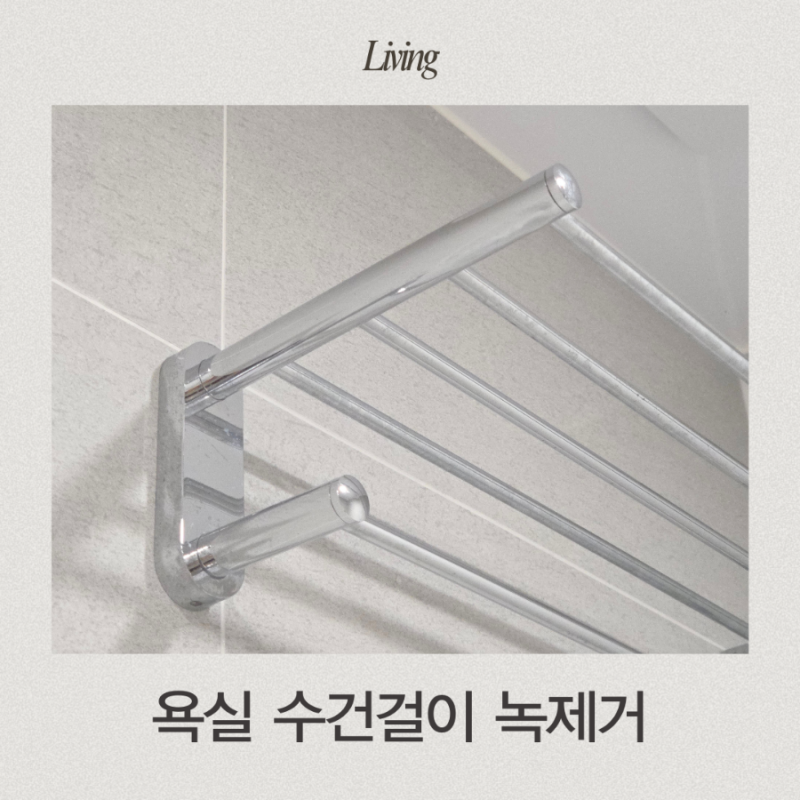 욕실 청소 화장실 청소 수건걸이 녹 제거하는 법