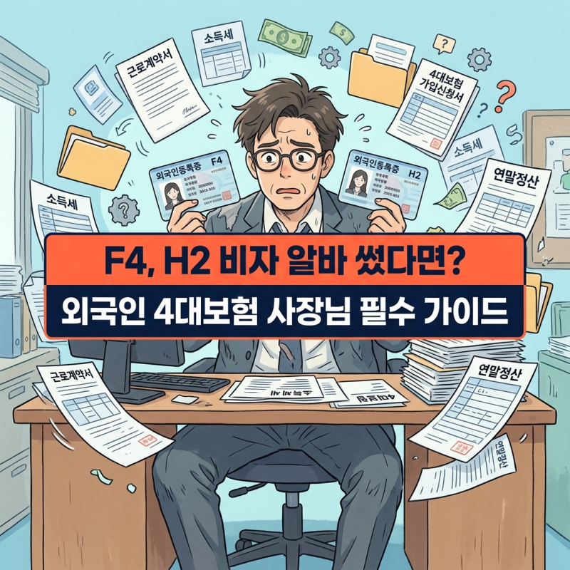 2026 외국인 일용직 F4 H2 비자 4대보험 가입 및 세무 신고 가이드