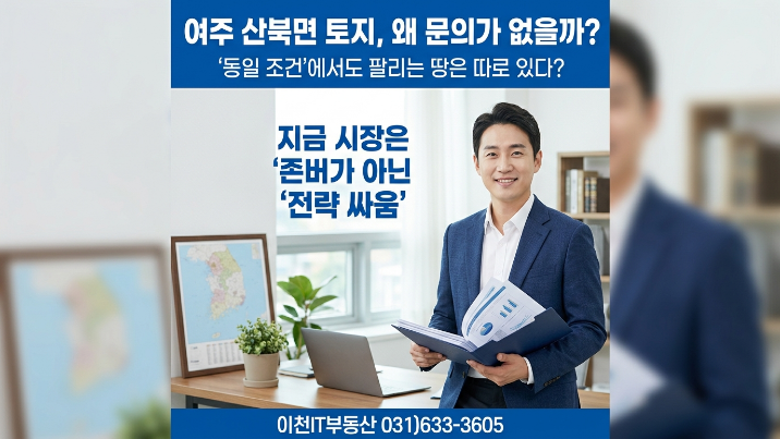  [2026년] 여주시 산북면 토지, 왜 안 팔릴까? 공장 수요·매도 전략 5가지