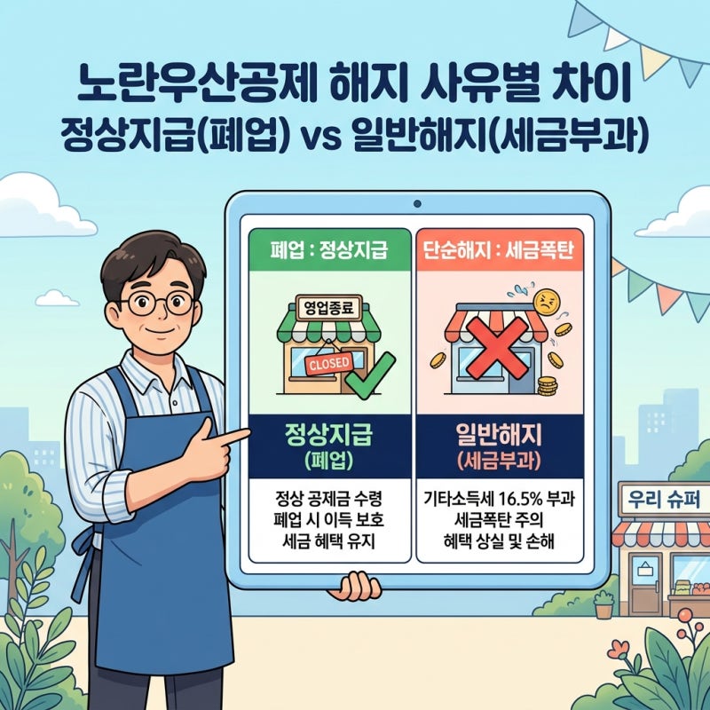노란우산공제 해지 방법 2026, 환급금 계산 및 불이익 완벽 정리