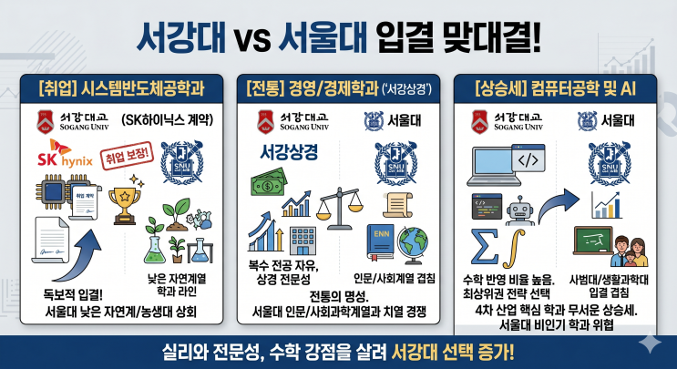  서강대에서 서울대 잡는 학과가 있다고? 입결 대결 승자는?