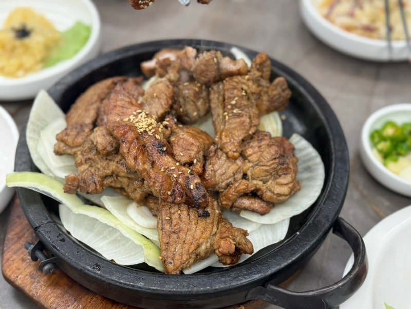 골프존카운티 진천식당 청풍석갈비 사석맛집