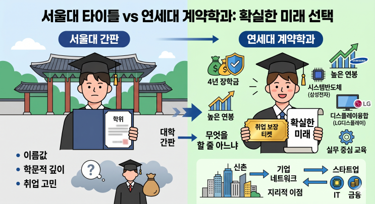  서울대 타이틀보다 확실한 미래를 선택하는 이유, 연세대 계약학과의 대반란