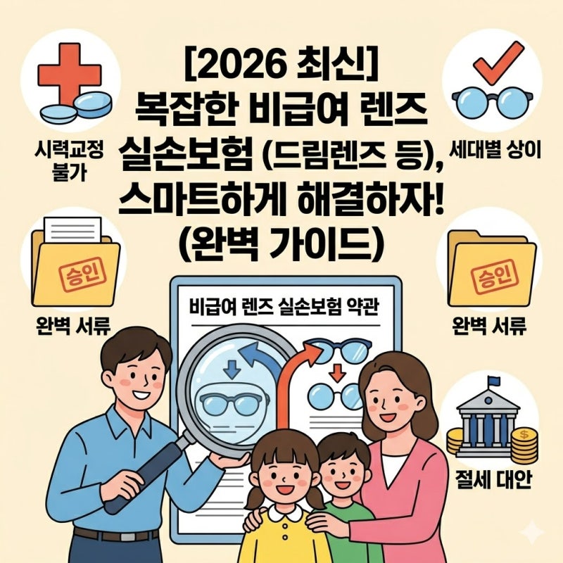 드림렌즈·백내장 다초점 렌즈 실비 청구 되나요? 1~5세대 실손보험 완벽 비교