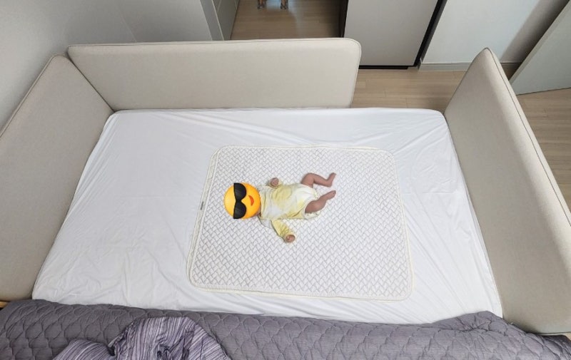 쿠시노 범퍼형 매트포함 실리콘패브릭 저렴하게 구입하는 방법+체감가/생후 40일부터 쓴 후....