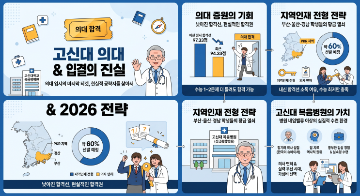  의대 입시의 마지막 티켓? 전국 40위 고신대 의대 입결의 진실과 2026 전략