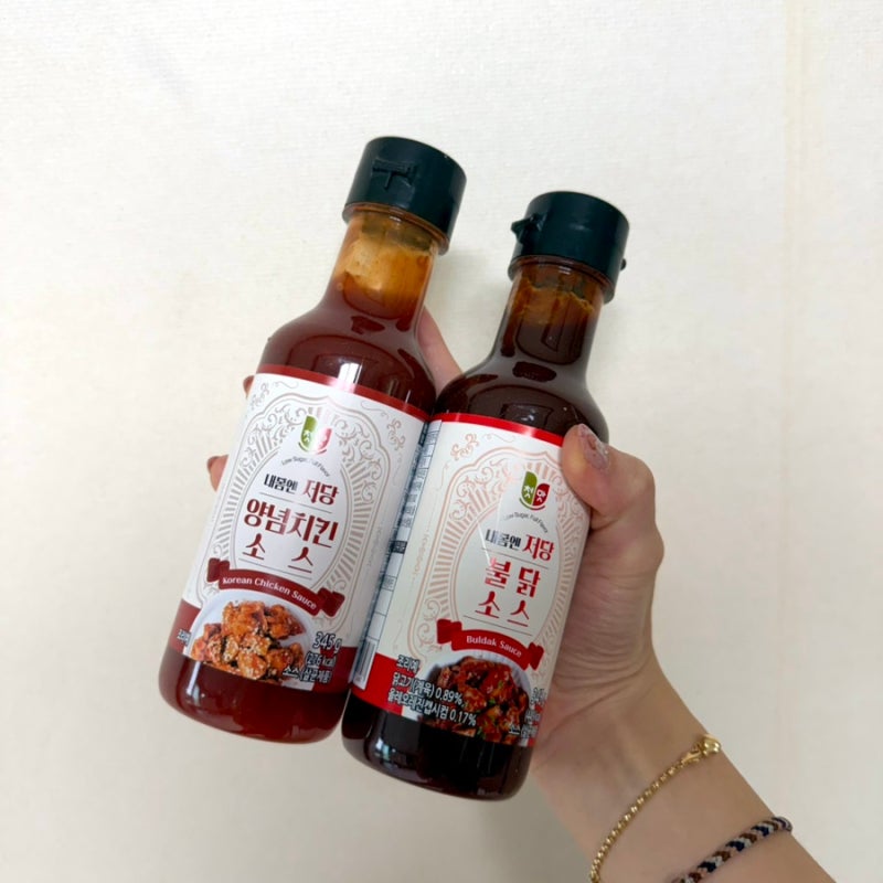 시판 소스와 맛이 똑같은 첫맛 저당소스 양념치킨, 불닭 맛 솔직 후기