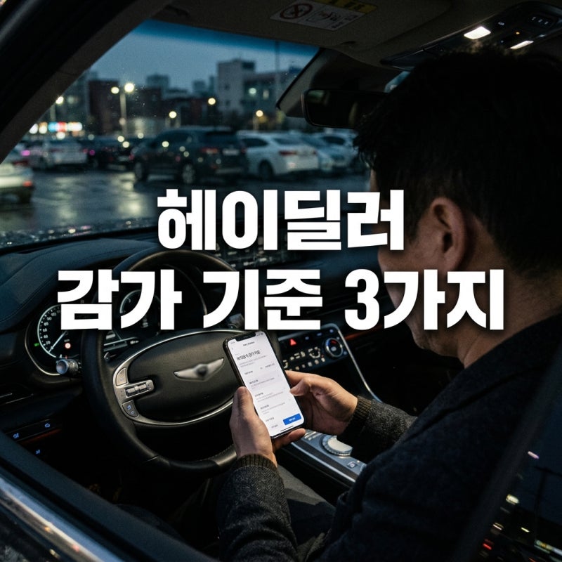 헤이딜러 내 차 팔기 전 감가 기준 3가지