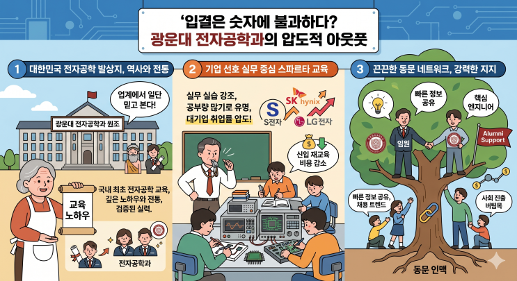 입결은 숫자에 불과하다? 건동홍인아와 어깨를 나란히 하는 광운대 전자공학과의 압도적 아웃풋 분석
