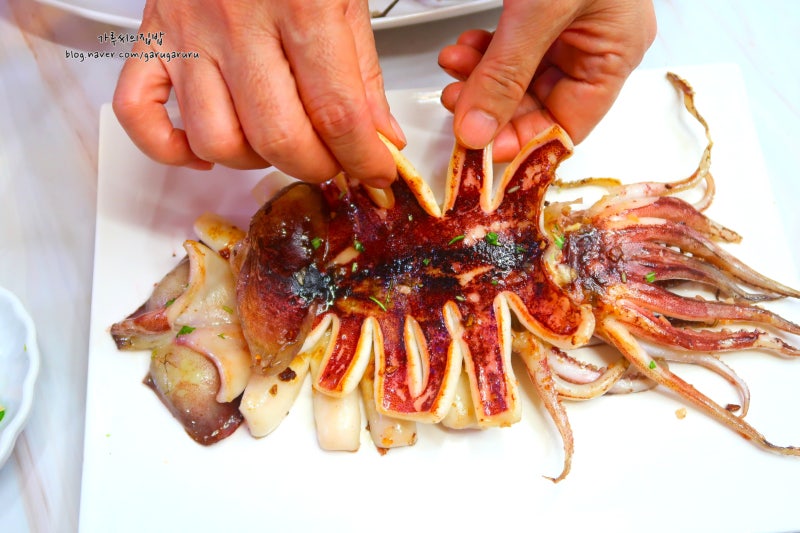 냉동 오징어버터구이 반건조오징어 해동 맛있게 굽기