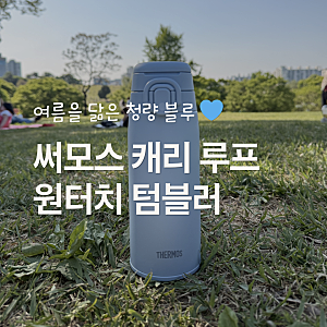 [텀블러 추천] 디자인부터 보냉력까지 완벽한 써모스 캐리 루프 원터치 텀블러