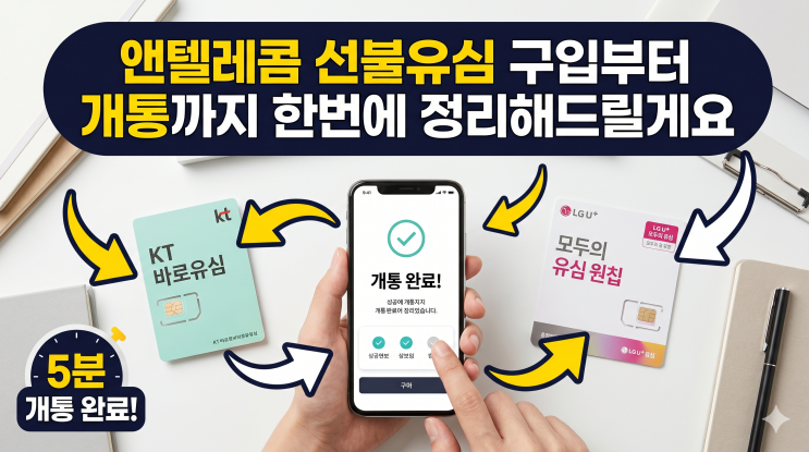  앤텔레콤 선불유심 구입부터 개통까지 한번에 정리해드릴게요