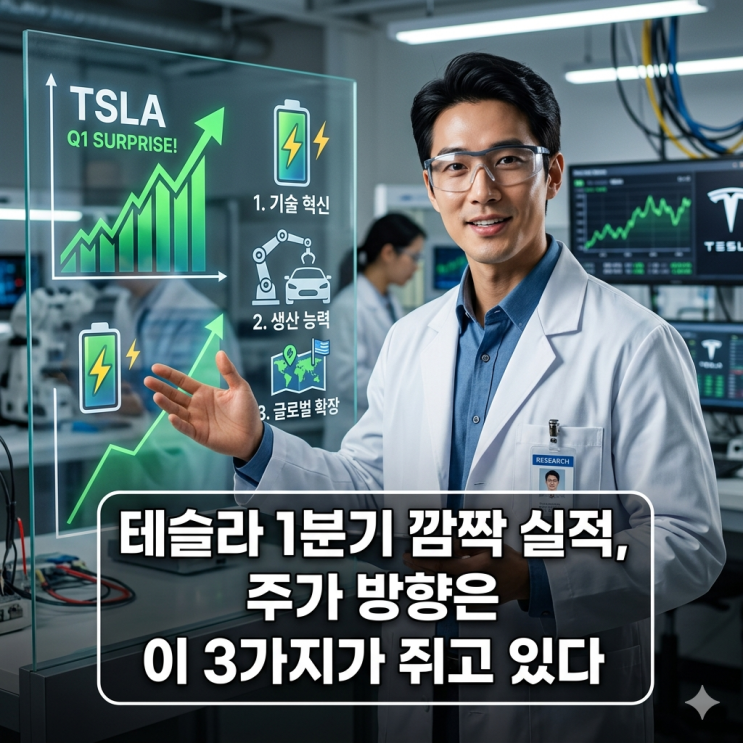  테슬라 1분기 깜짝 실적 주가 방향은 이 3가지가 쥐고 있다