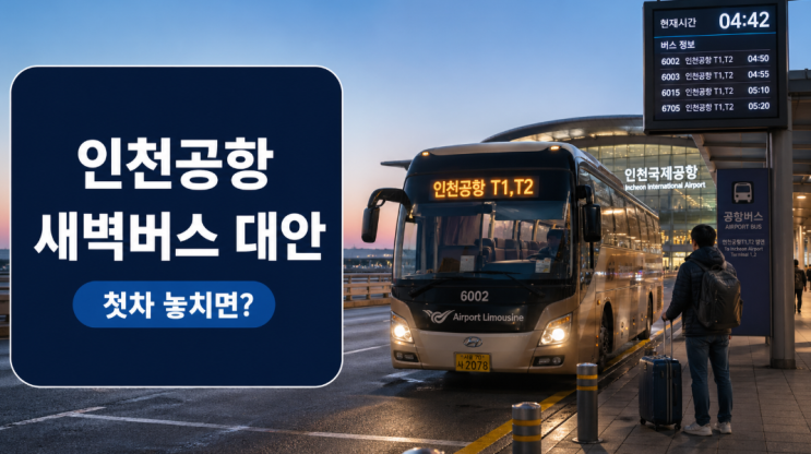  인천공항 새벽버스 시간표, 첫차 놓치면 대안은?