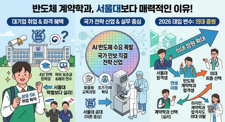  서울대 간판보다 삼성·SK 명함? 반도체 계약학과가 수험생을 홀리는 이유