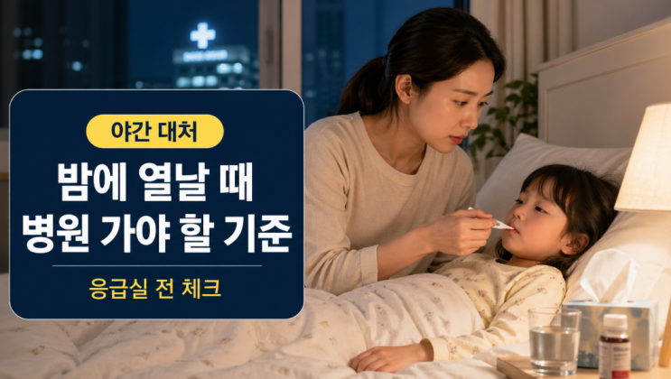  밤에 열날 때 대처법, 병원 가야 하는 기준