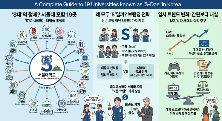  S대가 서울대만 있는 게 아니라고? 우리가 몰랐던 전국의 S대 19곳 총정리