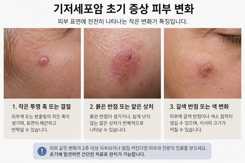 기저세포암 5가지 증상, 모르면 피부암 늦습니다