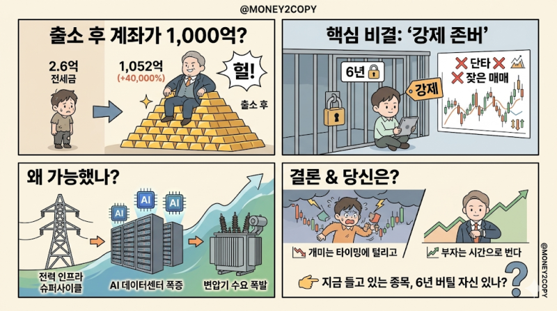 "출소하고 보니 1,000억?" 효성중공업 '감방 메타'가 증명한 전설의 수익률 썰