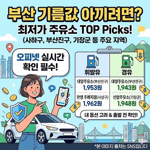 부산 최저가 주유소 TOP.10