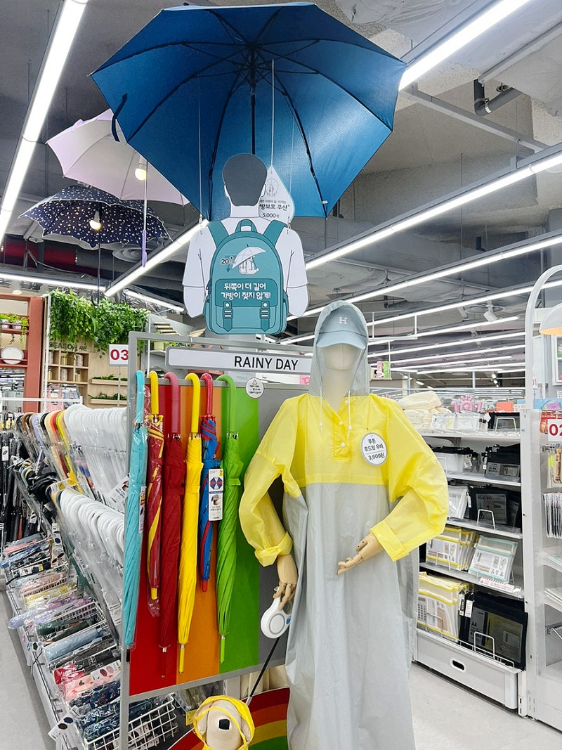 다이소 자동우산 장우산 우비 종류 가격까지