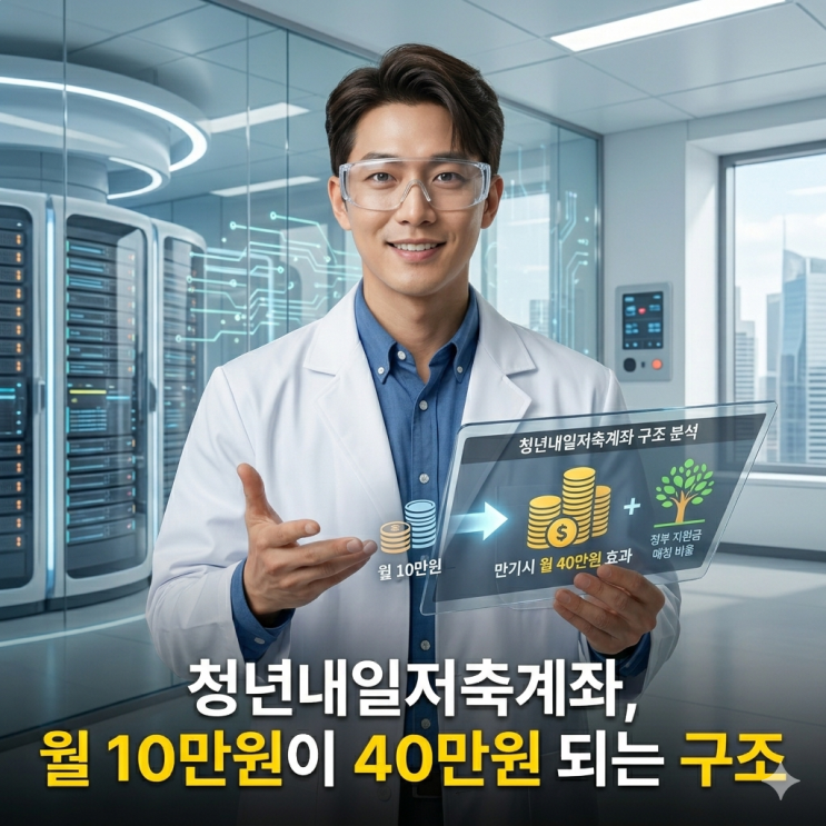  청년내일저축계좌, 월 10만원이 40만원 되는 구조