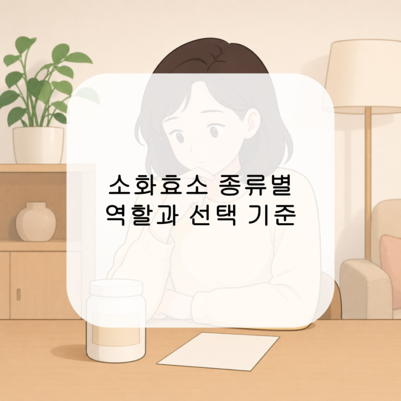 소화효소 종류별 역할과 선택 기준