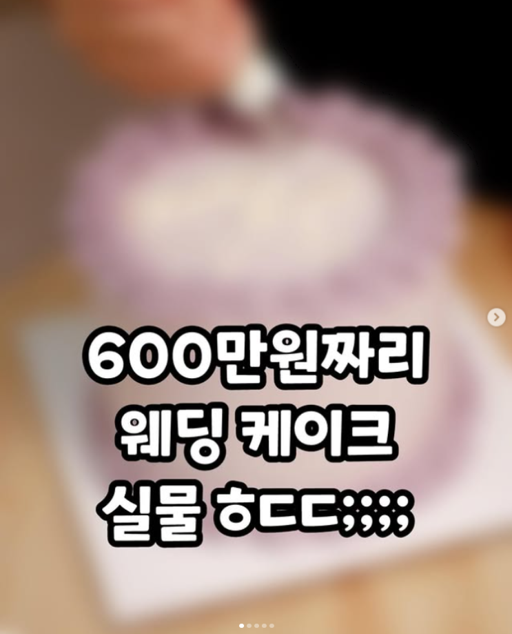  600만원짜리 웨딩 케이크 실물