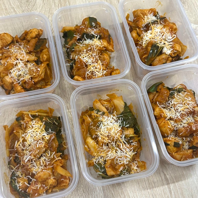 [밀프렙] 닭가슴살 닭갈비 덮밥 | 저당 양념 다이어트 식단 7끼니