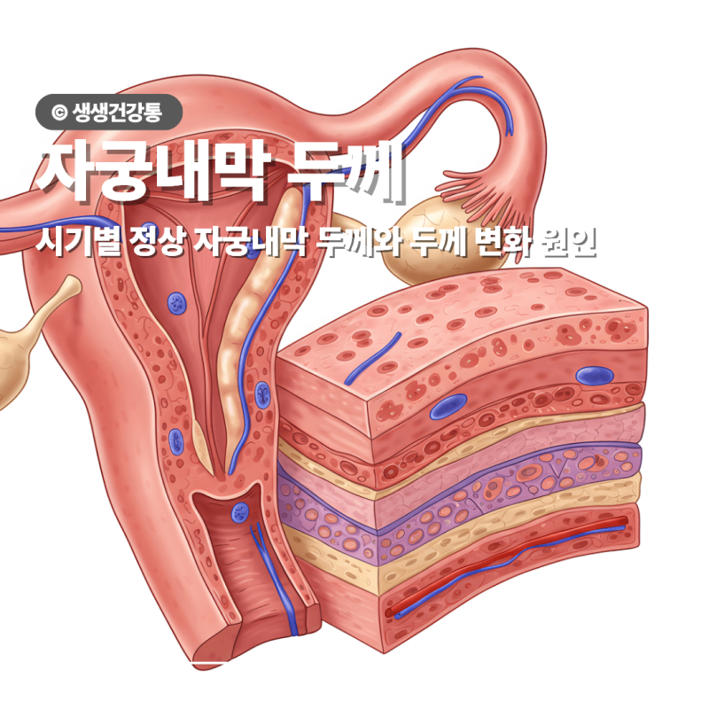 자궁내막 두께 정상 자궁내막 얇아짐 두꺼움 원인은?