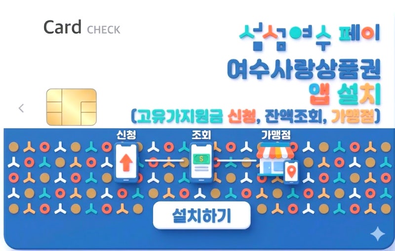 여수사랑상품권 앱 설치 (고유가지원금 신청, 잔액조회, 가맹점)