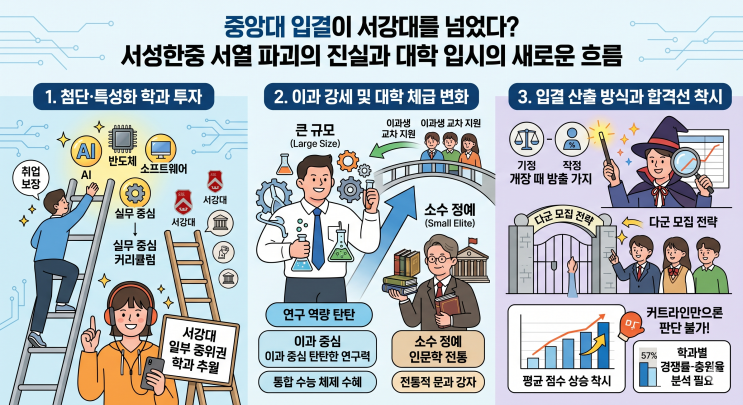  중앙대 입결이 서강대를 넘었다? 서성한중 서열 파괴의 진실과 대학 입시의 새로운 흐름