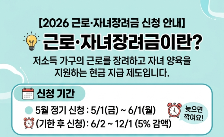  근로 자녀장려금이란? 신청 대상 기간 및 요건