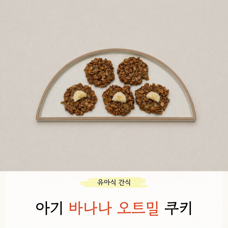 아기 바나나 오트밀 쿠키 오븐으로 만들기 간식 냉동 보관법