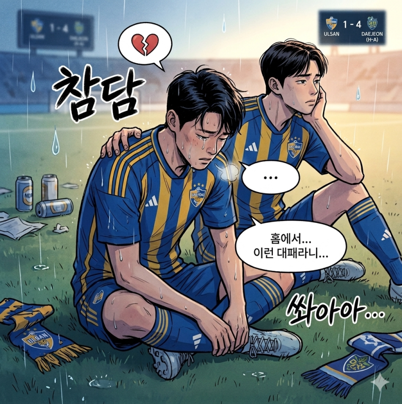 울산이 홈에서 1-4로 무너졌습니다 — K리그1 10라운드 충격 결과
