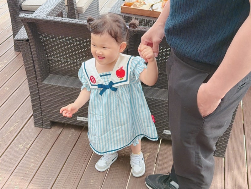 돌아기원피스 브랜드 베베드피노 여름 원피스 입으니 공주