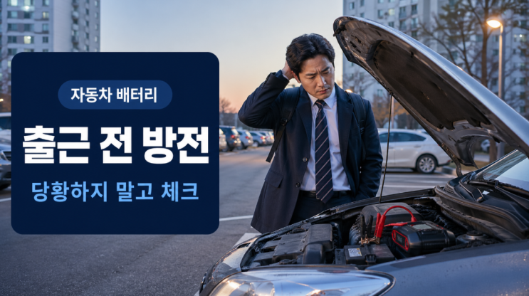  자동차 배터리 방전, 새벽 출근 전 당황하지 않는 법