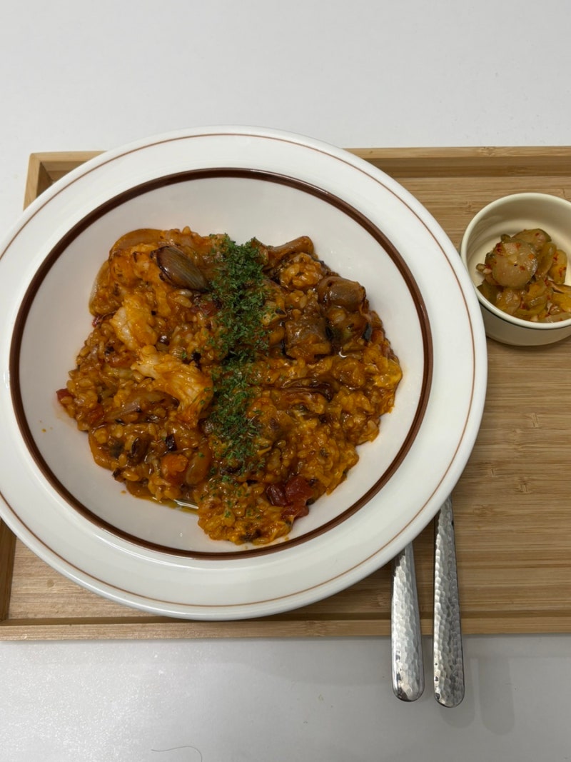 잘 먹고 잘 자는 자취밥상 모음 - 새우로제리조또, 박대구이, 오징어볶음, 김치찌개, 참치마....