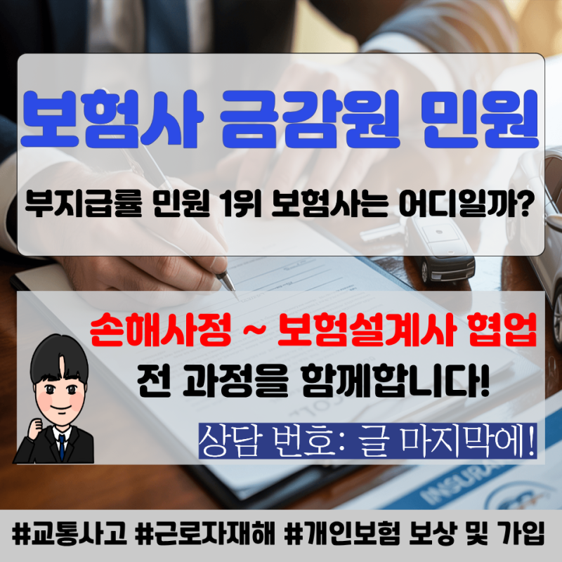 보험사 금감원 민원, 부지급률 민원 1위 보험사 어디일까?