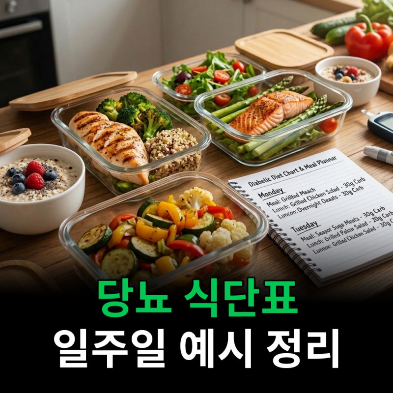 당뇨 식단표 일주일 어떻게 짜야 하는지 예시 정