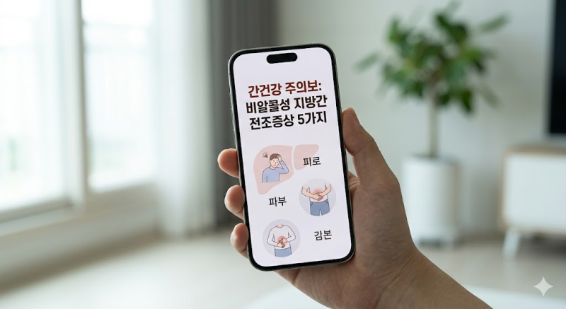 방치하면 간경화 급행열차, 비알콜성 지방간 전조증상 5가지