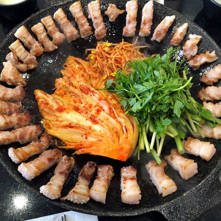  인천 논현동 점심 삼겹살 맛집 솥고집 미나리김치삼겹